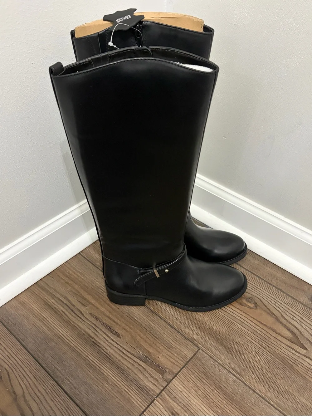 Women's Black Over-the-Knee Zip Riding Boots
